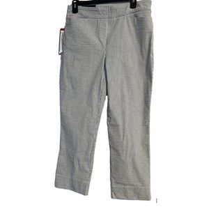 HILARY RADLEY Women's Striped Pants Sz Medium S Slacks Stretch Tummy Control NWT